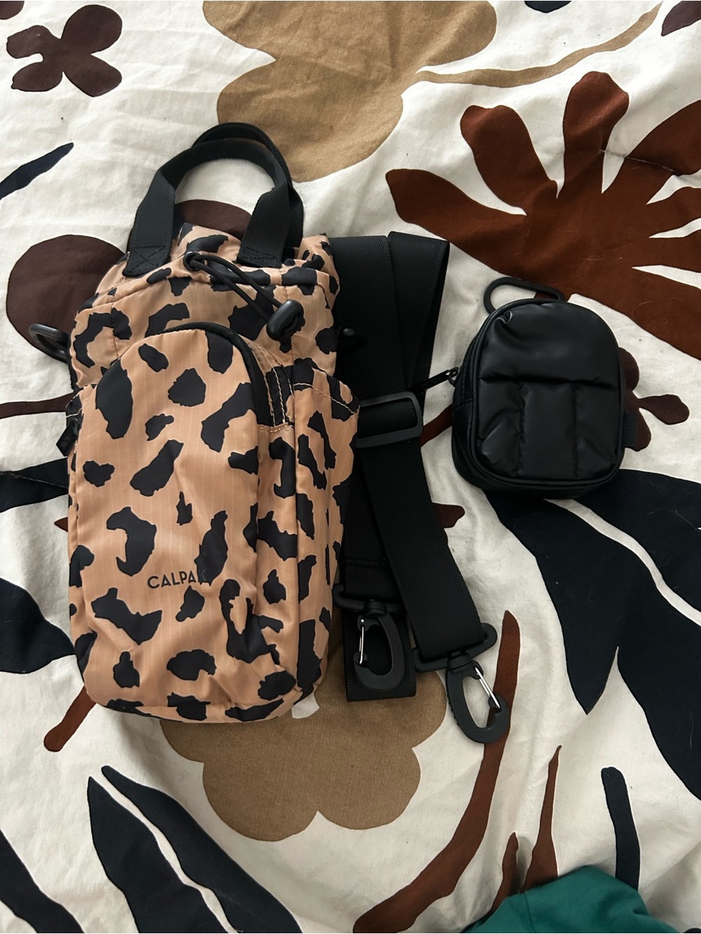 Calpak water bottle holder & mini backpack pouch bag charm